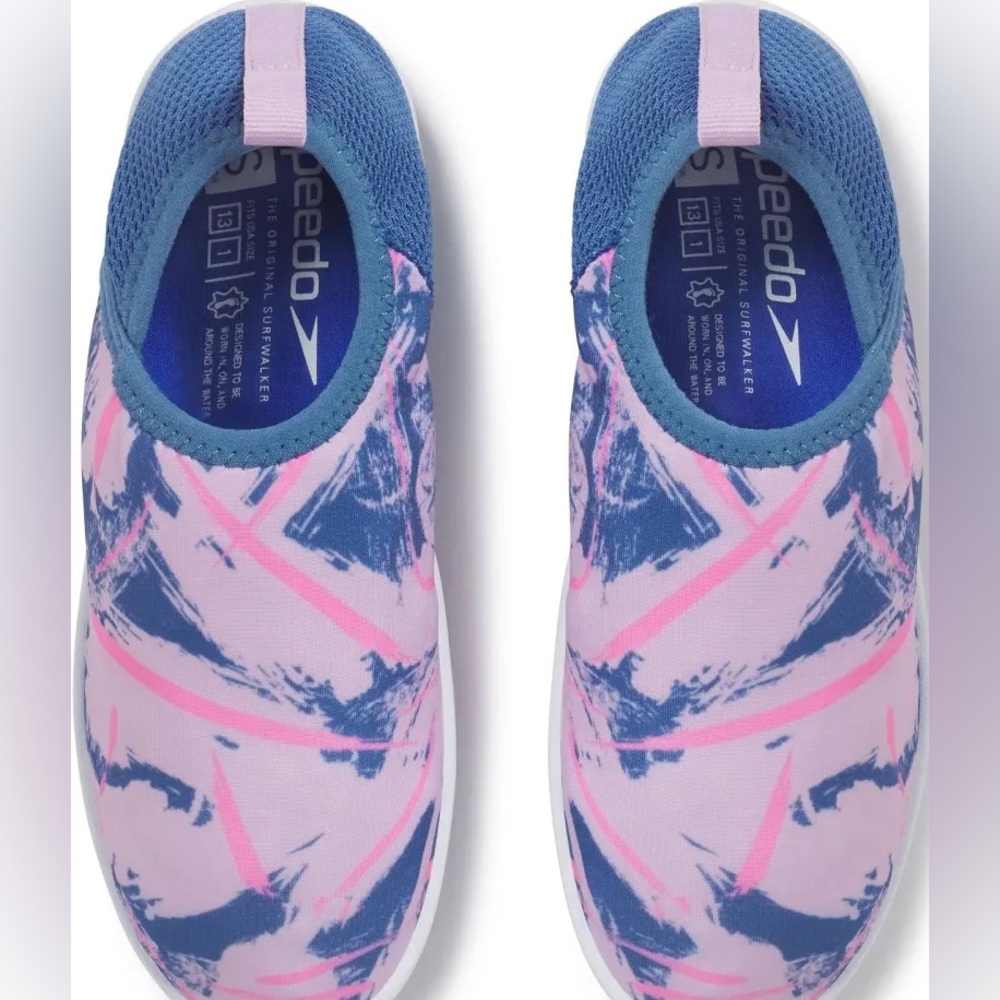 Speedo Splash and Sun Kids Water Shoes - Pink and Blue size M 2-3 Youth NEW